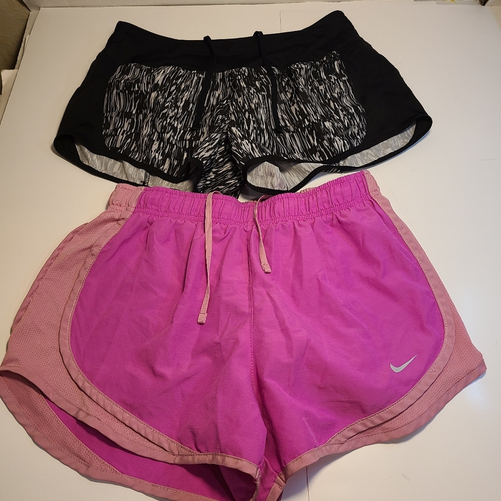 Nike Dri-Fit Running Shorts Women's‎ S Lined Polyester Lot of 2